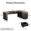 Bureau de direction en L 78,7 po avec armoire Starage-1883382252