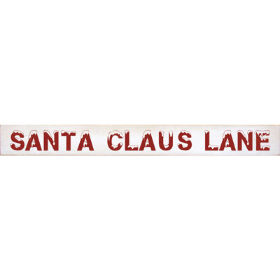 « santa père lane », art textuel sur bois