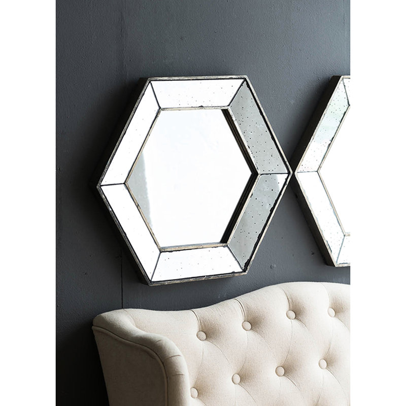 Miroir mural 21 "X 18" Hexagon