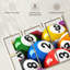 «Colorful Billiard», 3 pièces sur toile-98562684
