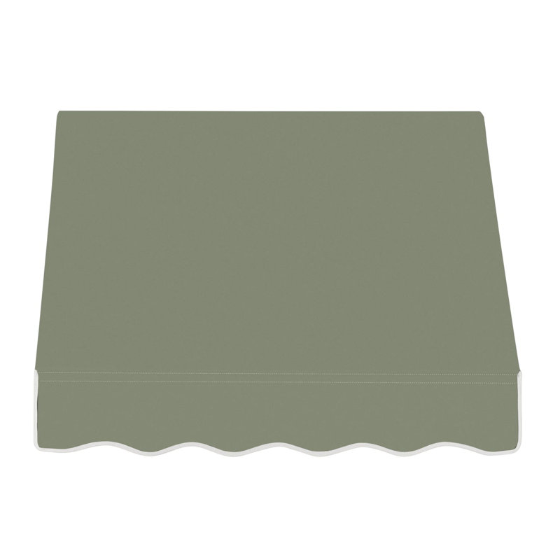 Auvent fixe en tissu acrylique rétro Awntech Dallas, H 31 po x l 52,5 po x P 24 po, Sauge