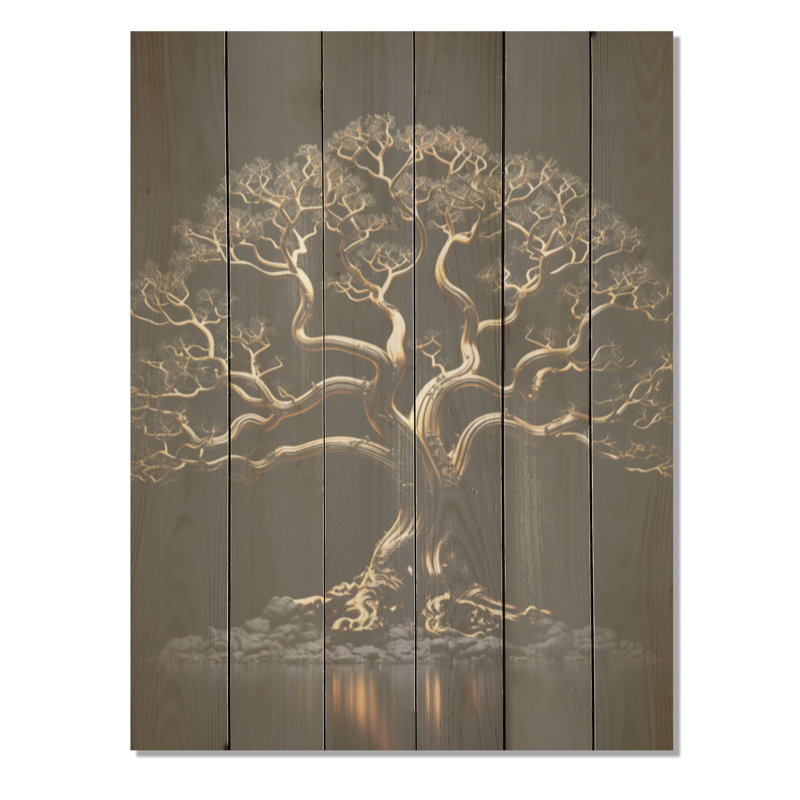 Baobab noir Ambience - arbre Baobab, art sur bois de pin naturel, H 20 po x l 10 po