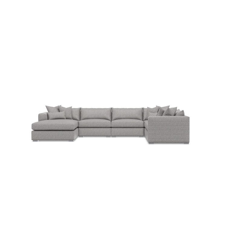 Sectional, Gray Chenille