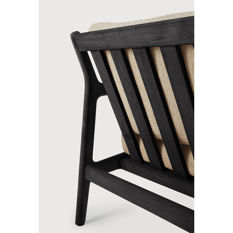 Jack Outdoor Teak Lounge Chair, Teak Black/Natural