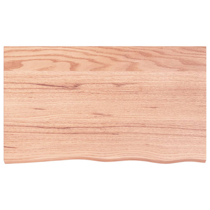 Bois massif traité avec meuble-lavabo vidaXL, Brun clair
