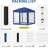 Instant Pop-Up Canopy Tent With Removable Mosquito Netting, 2 Zipper Doors-111061224-111061225