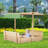 EROMMY 43.7'' x 43.3'' Solid Wood Square Sandbox with Cover