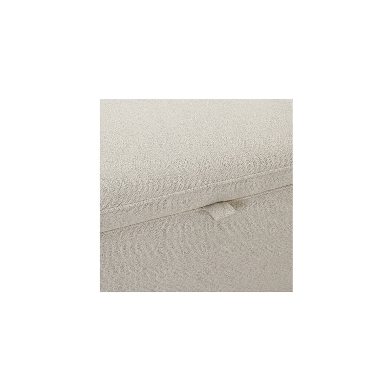 Grant Polyester Blend Upholstered Storage Bench, Light Grey