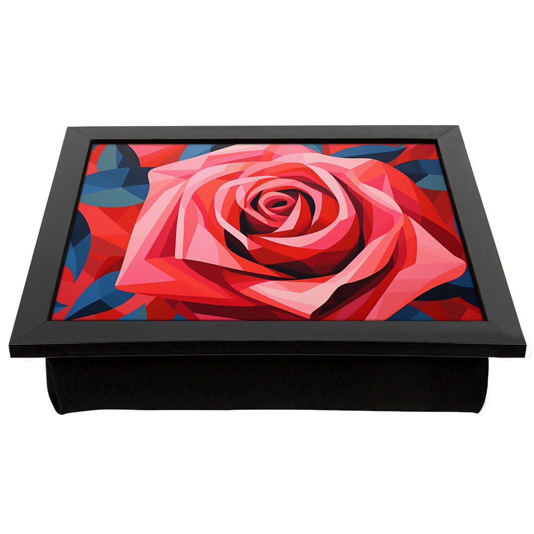 Rose Op Art  Lap Tray with Cushion