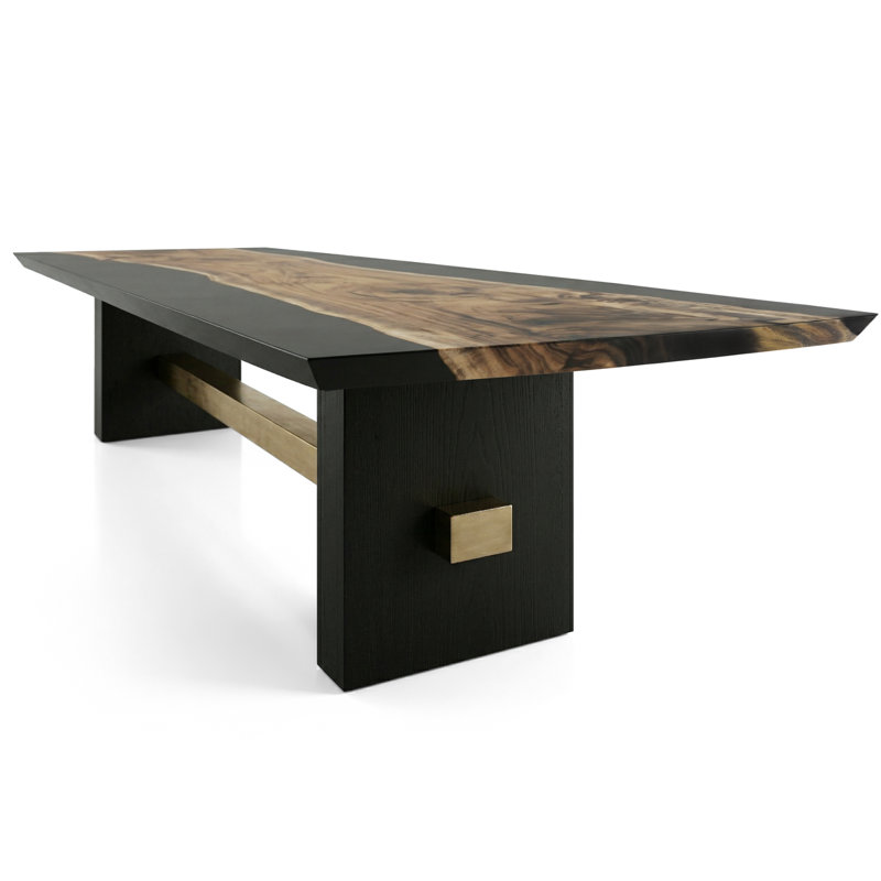 Rectangle Solid Wood Dining Table, 29.5" H x 48" W x 120" D