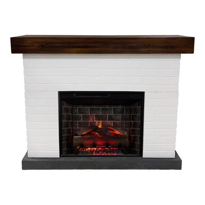 Country Living 28" Jackson White Brick Mantel
