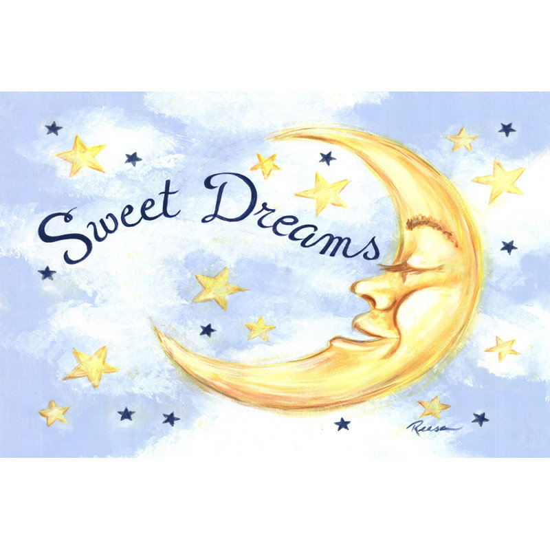 "Sweet Dreams Moon" par Reesa Qualia, reproduction sur toile tendue, H 20 po x l 30 po x P 1,5 po