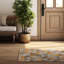 Tapis jaune à motif abstrait Ayo-869283565