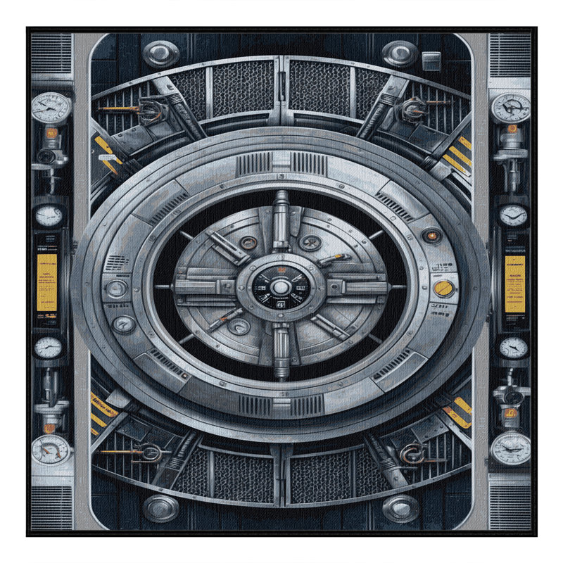 Tapis gris lavable à la machine, Carré 8 pi