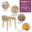 Langdon 4 - Person Drop Leaf Rubberwood Solid Wood Dining Set