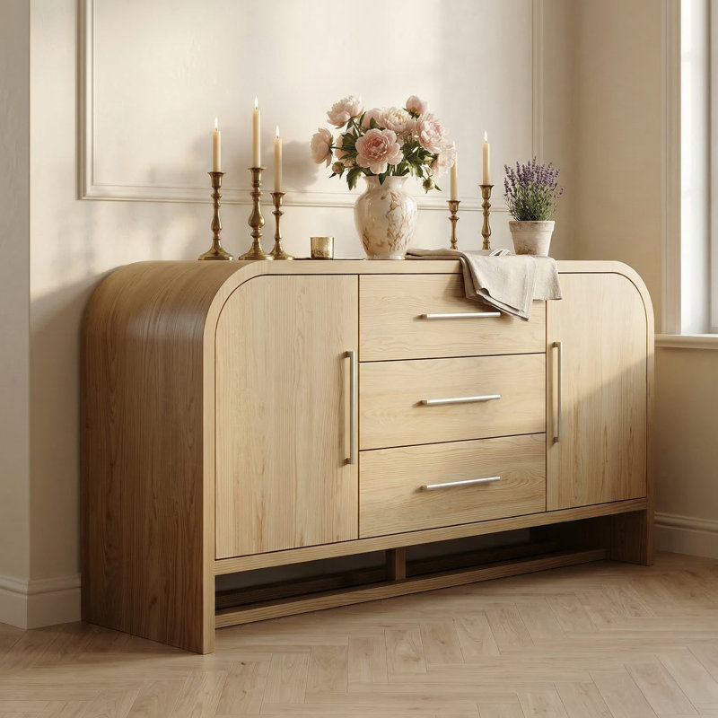 Armoire d'appoint 59,1 po de largeur avec 3 tiroirs et 2 portes d'armoire