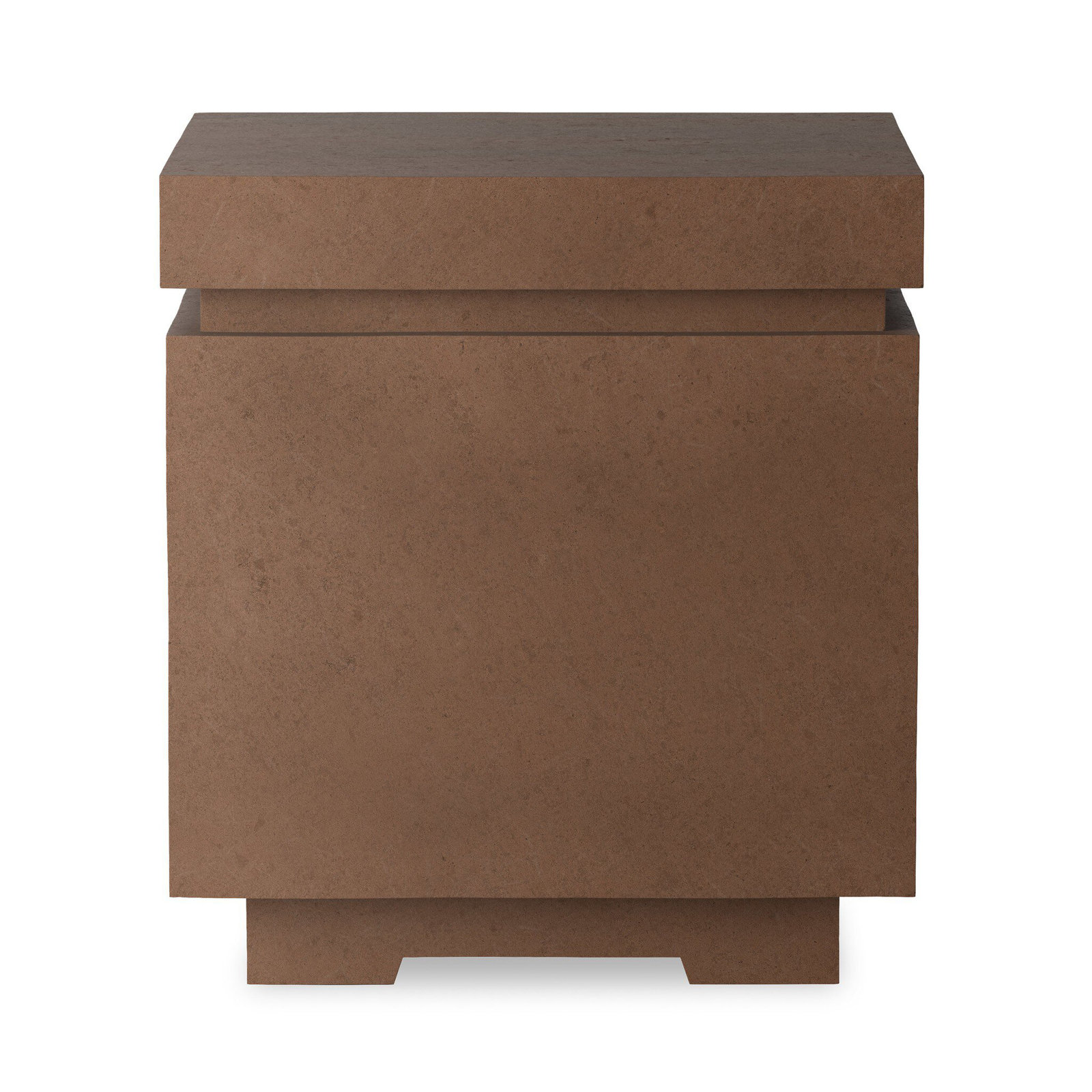 Eric 21.5" H x 20" W Concrete Propane Outdoor Fire Pit Table, Clay Concrete