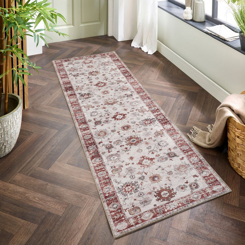 Oxford Red Area Rug, Runner 2'6'' x 9'8''