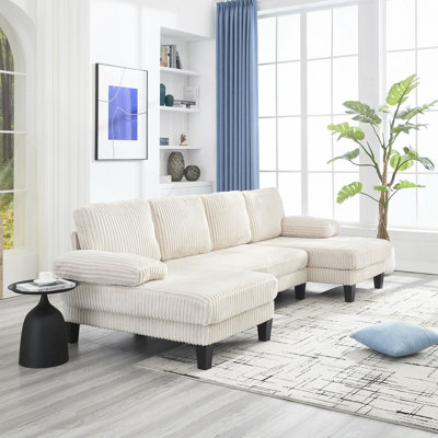 Canapé modulaire rembourré en U avec méridienne double Marley
