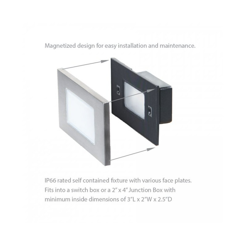 Luminaire de cloison à del d’extérieur, Noir, Diffuseur Givré