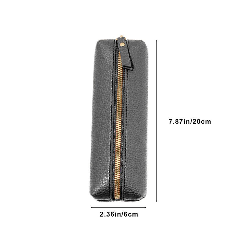 Sac en cuir pour stylo, Gris foncé