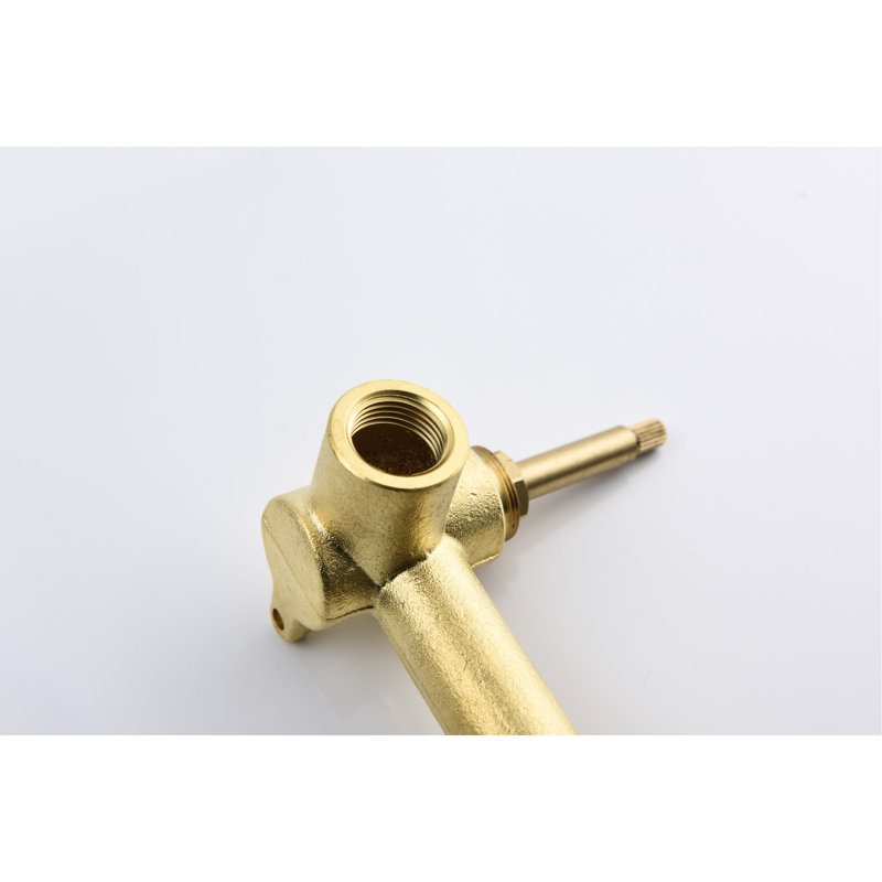 Wall Mounted Matte Black Bathroom Fixture - Brass Construction, Finish, Elegant Look Tap In Hue Brass, Drip- Cartridge, Choice