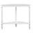 42'' Circular Curved Half-Moon Console Table With Cloud Design Top And Open Shelf Solid Wood Frame And Legs