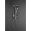 Pomme de douche à effet de pluie de 10 po avec douche à 4 poignées, barre coulissante réglable, porte-savon avec système de douche en nickel brossé-125173604