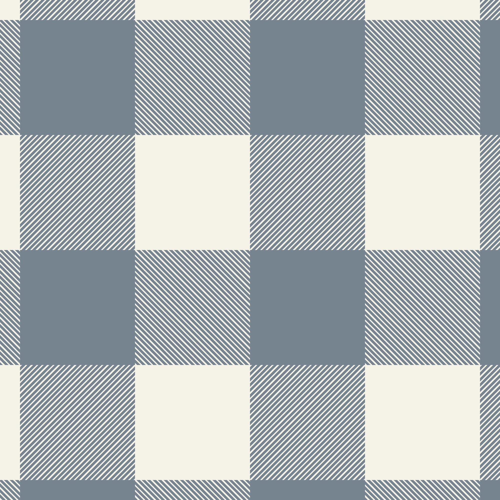 Hanson Upholstered Wingback Bed, Twin, Gingham Chambray
