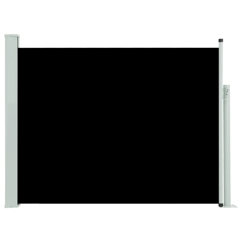 Dakota Fields 500cm W x 0cm D Fabric Cover Motorised Retractable Side Awning, Black