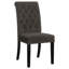 Chaises d'appoint capitonnées brun et rustique espresso