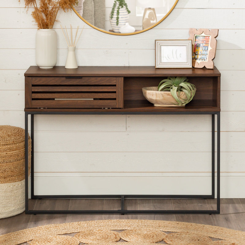 Kiichirou 42'' Console Table, Dark Walnut