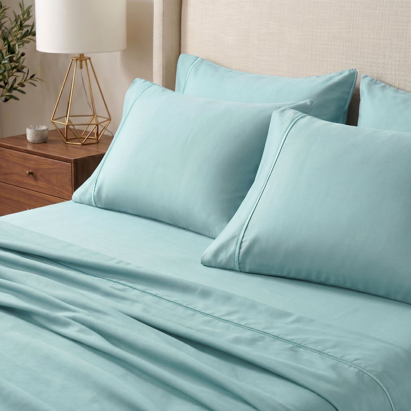 Ensemble de draps 100% coton de qualité supérieure à densité de tissage 300 fils Superior, Ensemble de draps pour grand lit