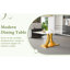 Table de salle à manger transformable robuste en acier inoxydable, plateau en verre trempé à motif de luxe blanc Pandora pour la salle à manger de cuisine-1730267427