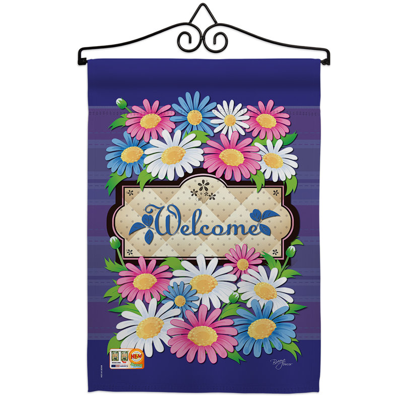 Double Sided 18.5'' H x 13'' W Polyester Flag Set