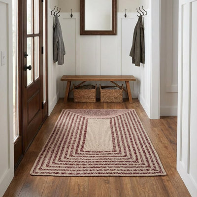 Tapis en coton tressé noir Raleigh
