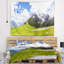 Paysage, vallée, Alpes françaises, tapisserie panoramique-28487375