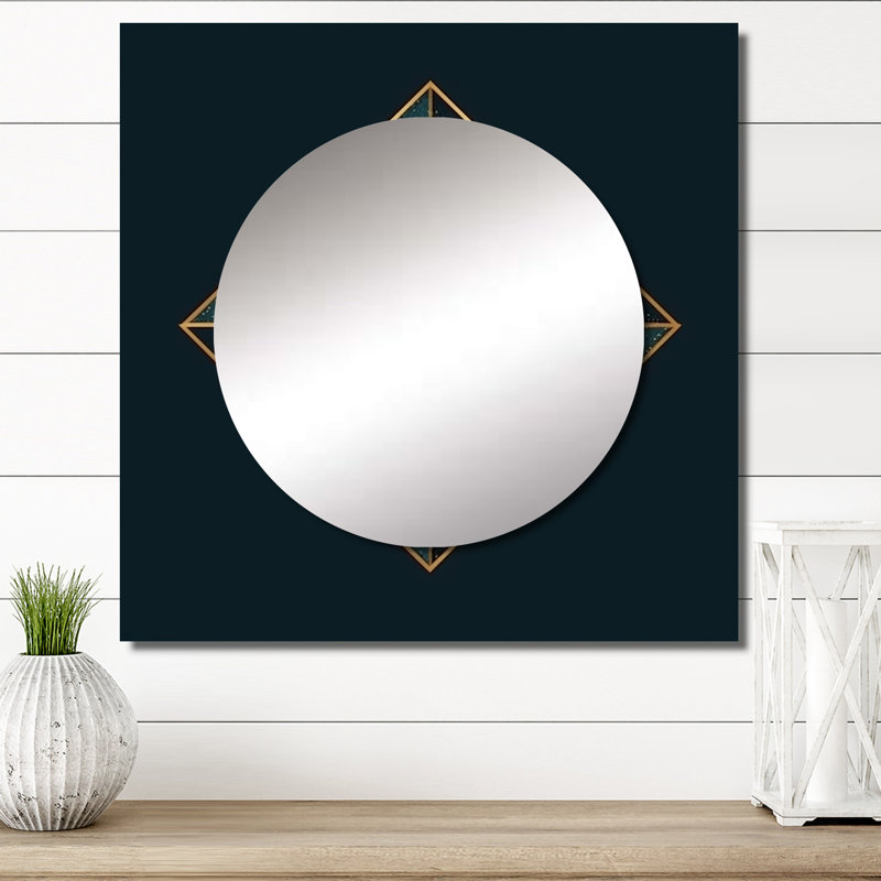Dekow - Miroir géométrique carré à décor mural pour chambre à coucher, 23 po x 23 po