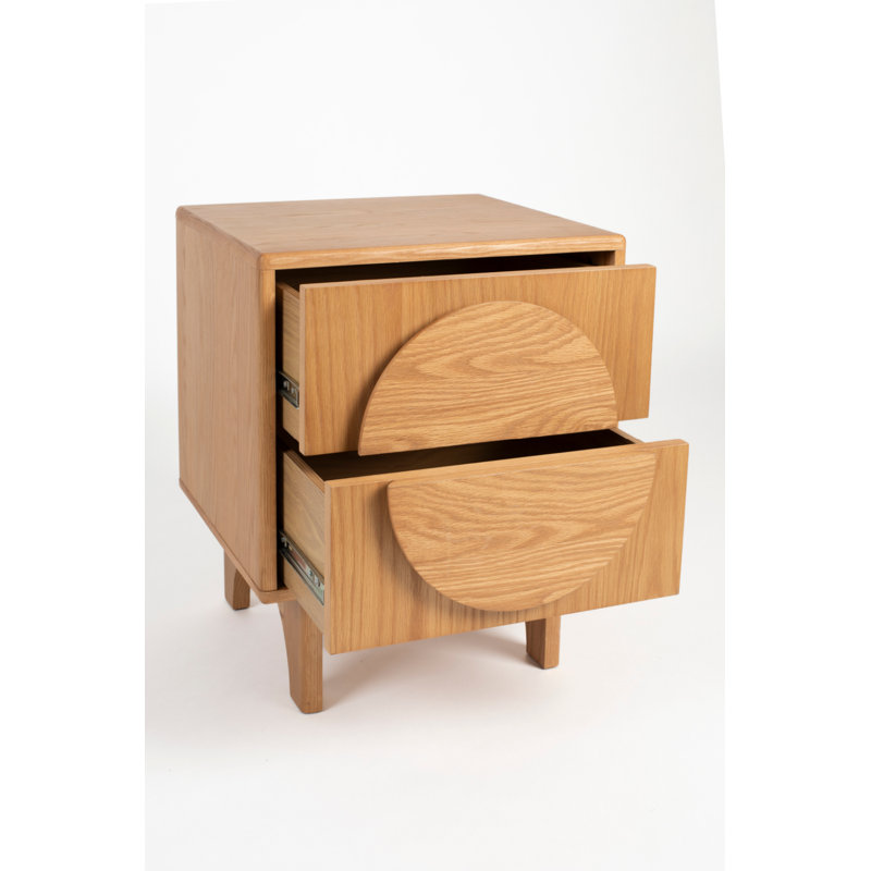 Table de chevet Groove, Naturel