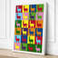 Llama Grid Pop Art - Wrapped Canvas-1418348503-1418348505