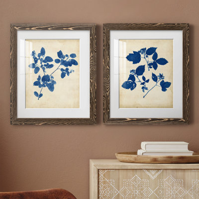 Toile encadrée Indigo Leaf Study