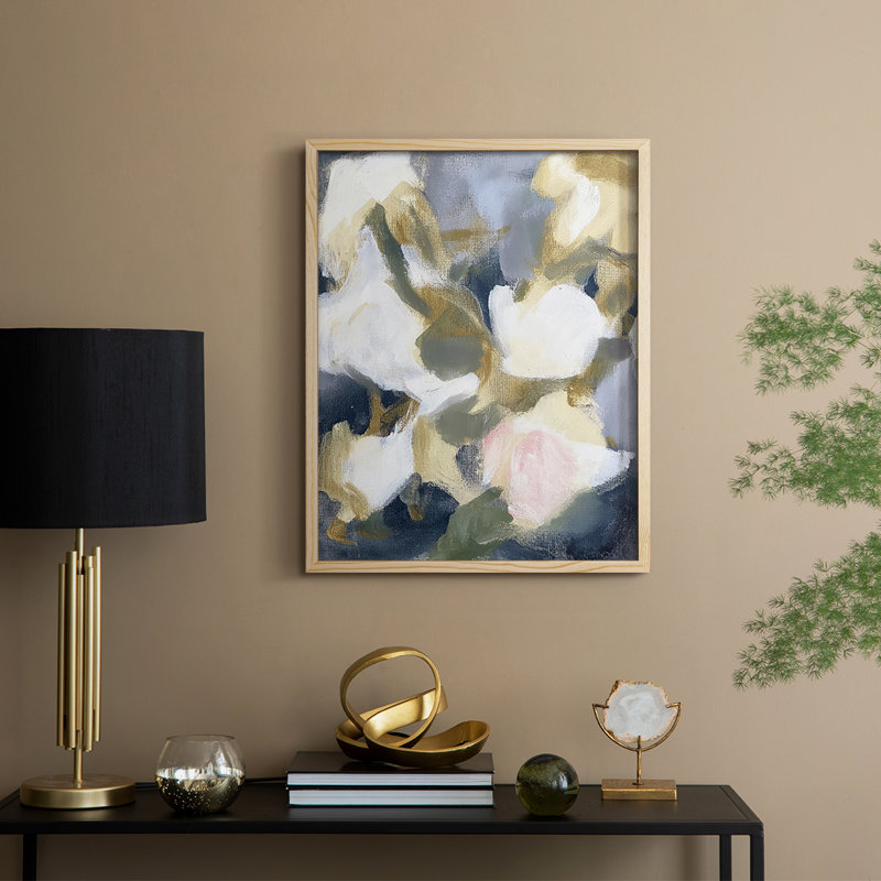 Reproduction encadrée FLORAL Series DCL III - bois massif, H 15 po x l 12 po