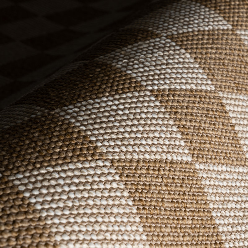 Amorielle Modern Checkered Indoor/Outdoor Area Rug, Rectangle 4' x 6'
