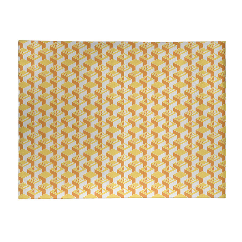 Tapis orange/jaune/gris clair skyscrapers, Rectangle 9 pi x 12 pi