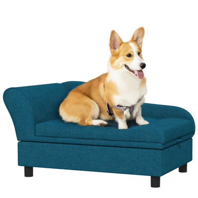 Canapé-lit pour animaux de compagnie avec rangement