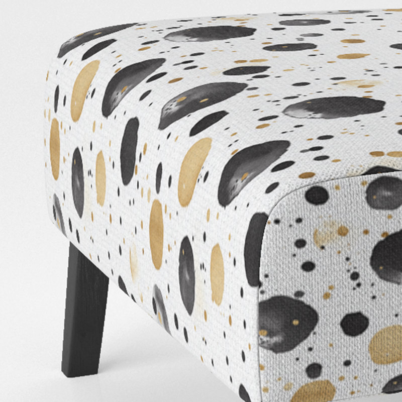 Fauteuil de chambre Modern Modern - fauteuil à bulles noir et doré, Pantoufle sans accoudoirs