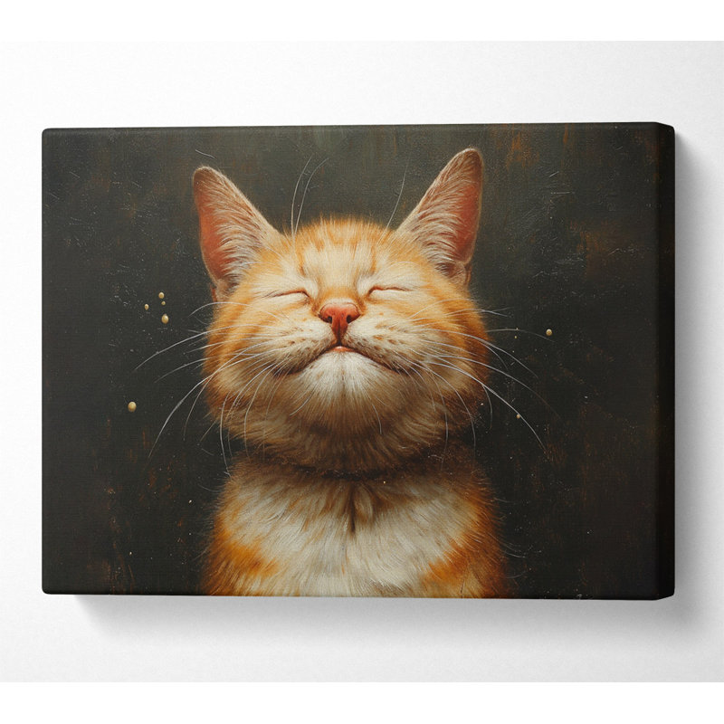 A Cat In Thought - No Frame Print on Canvas, 35.6cm H x 50.8cm W