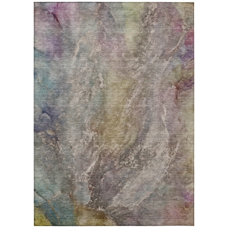 Machine Washable Indoor/Outdoor Efimenko ACN2307 Abstract Rug, Rectangle 10' x 14'