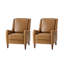 Fauteuil inclinable manuel en cuir Ema-1342479374