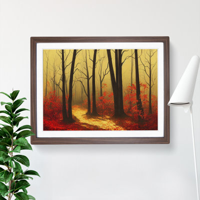 An Entrancing Autumn Forest - Framed Print